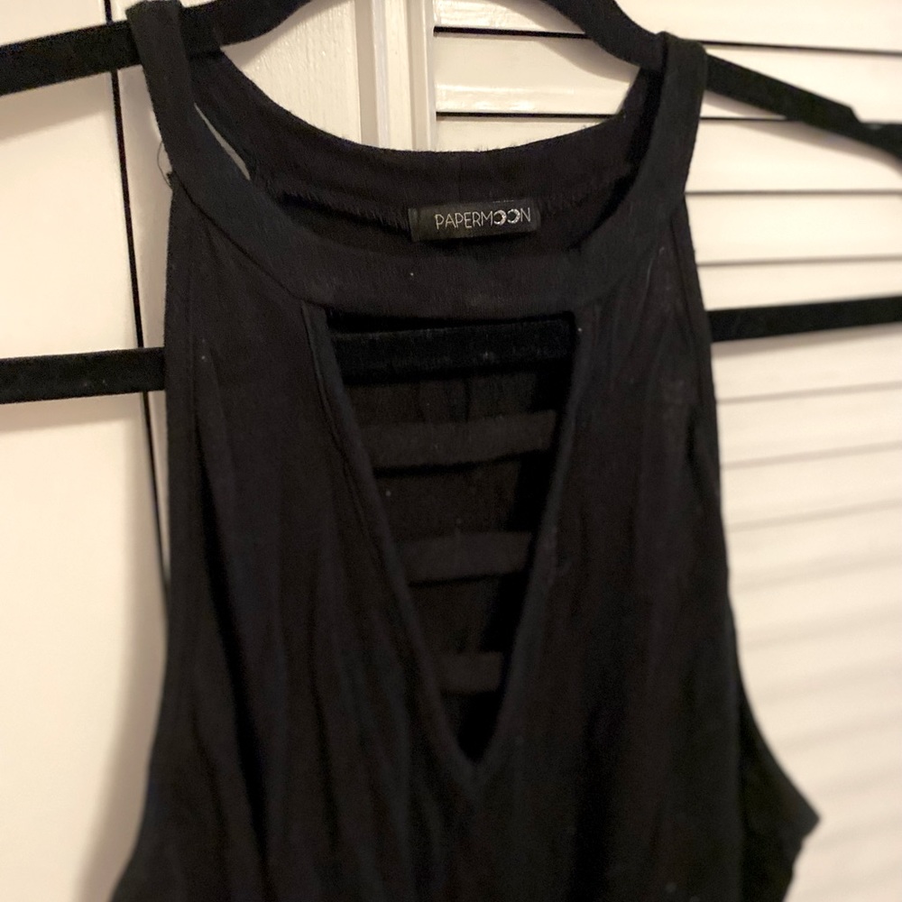 Black Cutout Top
